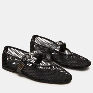 Steve Madden LUCIA BLACK MESH Flats Women’s Size 9